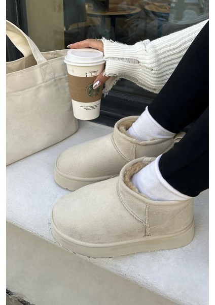 Kalın Yüksek Tabanlı Içi Kürklü Suya Dayanıklı Spor Kısa Kadın Bot Platform Taban indirimleri