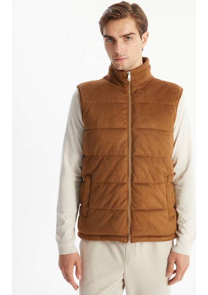 Yeni Sezon Slim Fit Dik Yaka Erkek Şişme Yelek