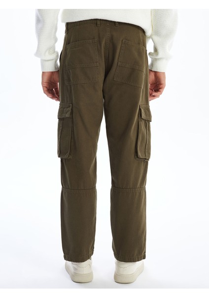 Yeni Sezon Standart Kalıp Gabardin Erkek Kargo Pantolon fırsatları