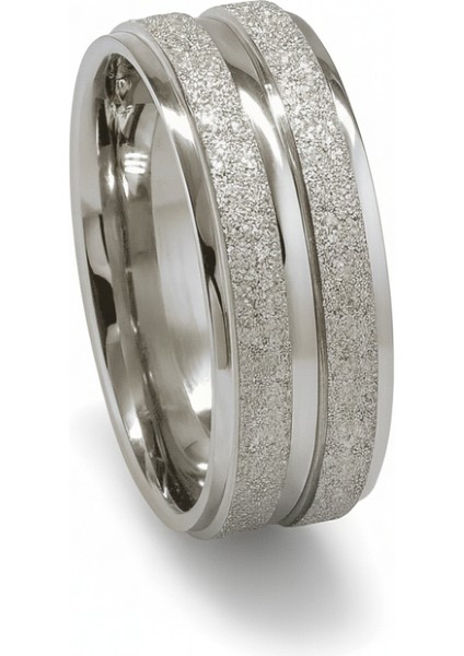 Gümüş Renk Modern Tasarım 316L Kalite Paslanmaz Kadın Çelik Yüzük Alyans - 24 Ölçü