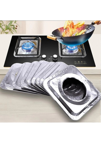 Ieg® Kare Ocak Üstü Yağ Koruyucu Alüminyum Levha 23*23 cm 10 Adet (4887)