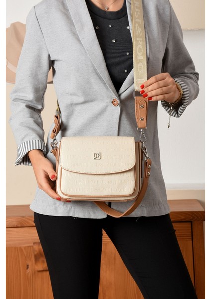 Orijinal Just Polo Collection 4 Bölmeli Lüks Yumuşak Deri Ayarlanabilir Çapraz Askılı Omuz Çantası modelleri