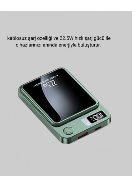 Magsafe Powerbank Kablosuz Şarjlı ve 22.5W Hızlı Şarj Destekli fırsatları