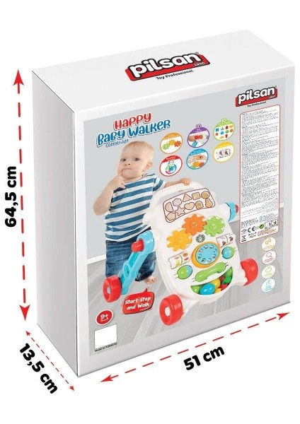 07 539 Happy Ilk Adım Arabası Pembe -Pilsan Oyuncak fırsatları