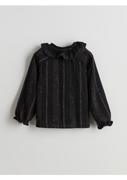 Yeni Sezon Bisiklet Yaka Ekose Kız Çocuk Gömlek modelleri