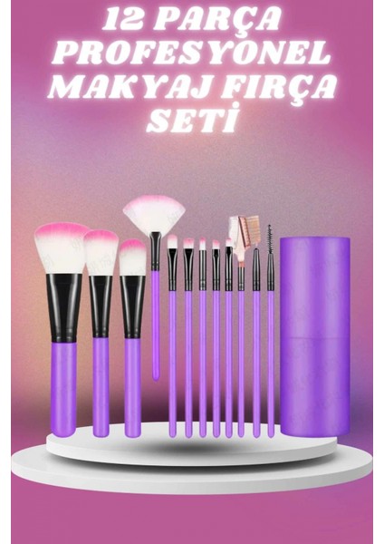 Ieg® 12 Parça Profesyonel Makyaj Seti Yumuşak Kıllı Yüz ve Göz Makyajına Uygun