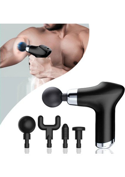 Şarj Edilebilir Küçük Yüz Tabancası Derin Doku Masaj Aleti - 6 Hız Ayarı (5358)