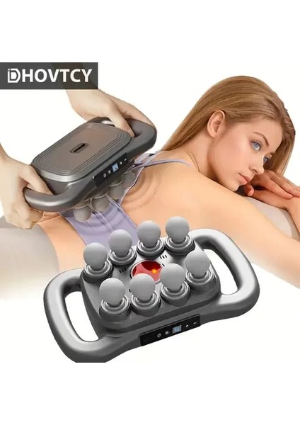 8 Başlıklı Şarjlı Isıtmalı Masaj Aleti (5358)