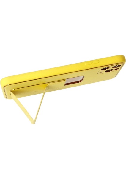 Iphone 11 Pro Max Kılıf Coco Deri Standlı Kapak - Sarı modelleri