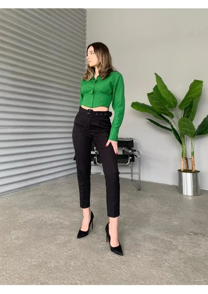 Slim Fit Havuç Paça Kemerli Kadın Pantolon – Zamansız Şıklık, Maksimum Konfor, Modern Siluet fırsatları