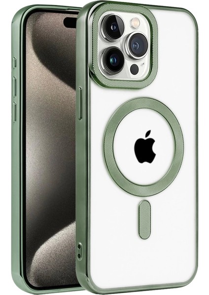 Iphone 14 Pro Max Kılıf Kronos Magsafe Kapak - Koyu Yeşil