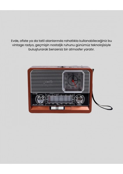 Dekoratif Vintage Radyo – Klasik Görünüm, Modern Fonksiyon ve Uzun Ömürlü Kullanım fırsatları