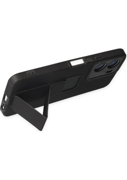 Vivo Y16 Kılıf Mega Standlı Silikon - Siyah indirimleri