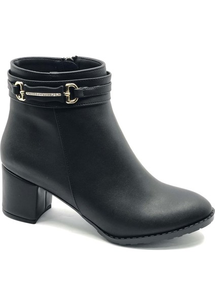 Feles Yanı Ince Taş Tokalı Klasik Topuklu Kadın Bot modelleri