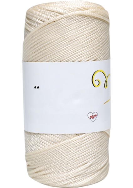 Makrome Ipi 3mm Polyester Krem
