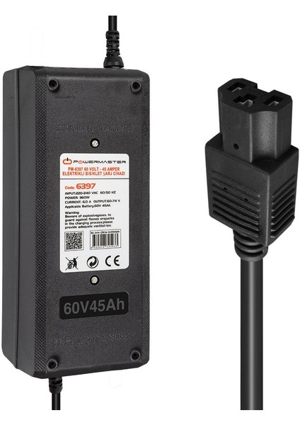 PM-6397 60 Volt - 45 Amper Elektrikli Bisiklet Şarj Cihazı