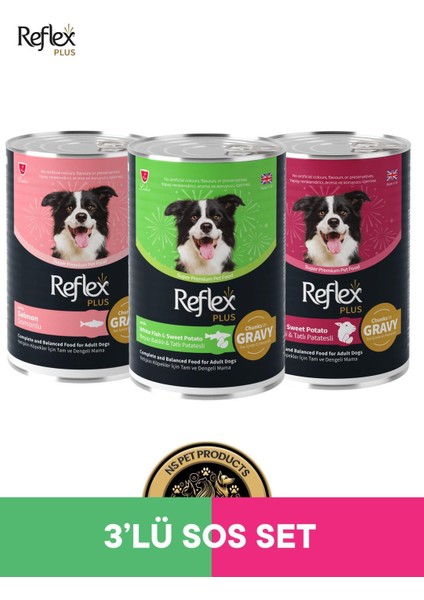 Plus Köpek Maması 3'lü Sos Set