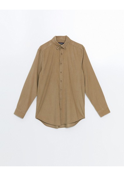 Yeni Sezon Regular Fit Uzun Kollu Kadife Erkek Gömlek indirimleri