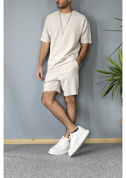 Gri Oversize Şort Tişört Takım fırsatları