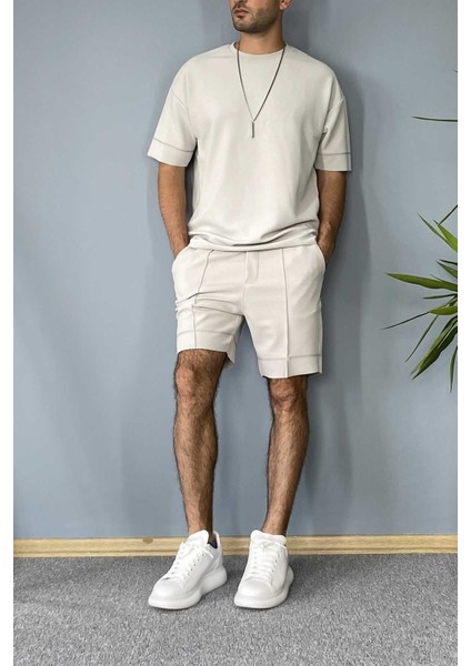Gri Oversize Şort Tişört Takım indirimleri