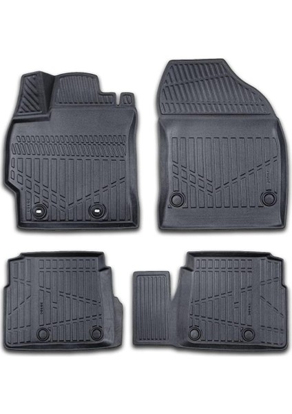 Toyota Auris 2013-2020 Için Havuzlu Paspas, Yüksek Kenarlı, Esnek, Araca Özel, Kokusuz, Oto Paspas