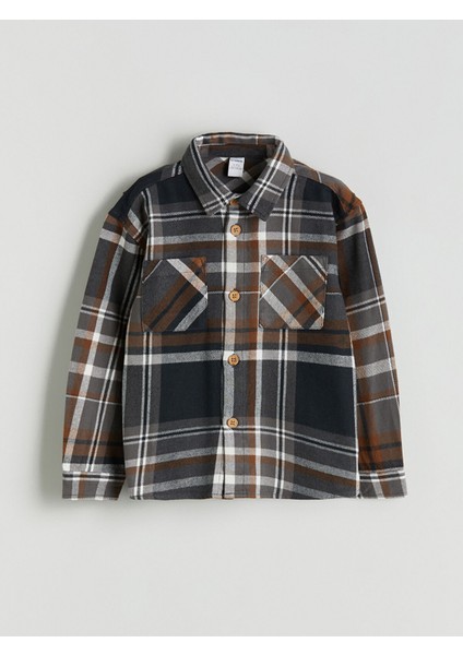 Yeni Sezon Ekose Erkek Çocuk Oduncu Gömlek