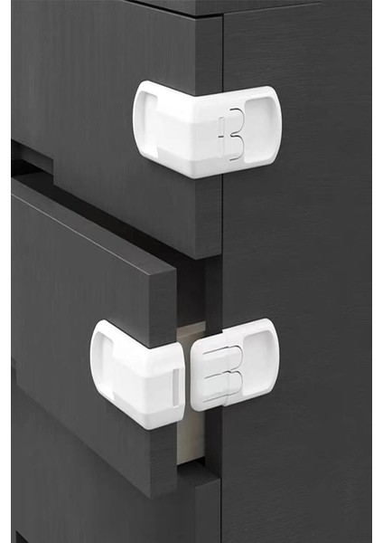 2'li Açılıp Kapanabilen Çocuk Çekmece Dolap Köşe Güvenlik Kilidi