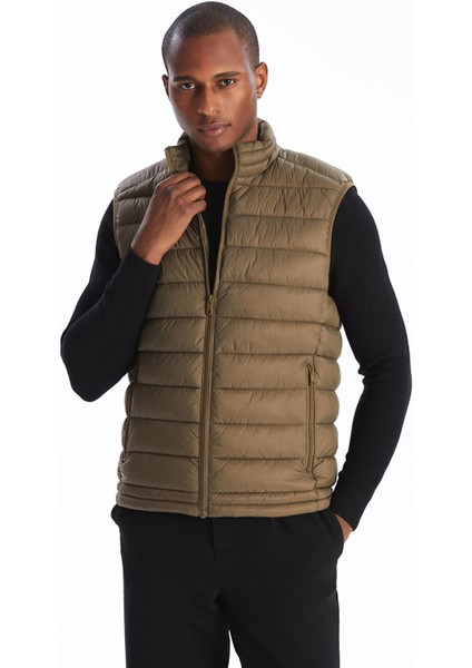 Yeni Sezon Standart Kalıp Dik Yaka Erkek Şişme Yelek