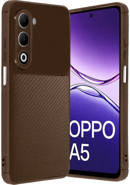 Oppo A5 4g Kılıf Karbon Görünümlü Silikon Azn-Negro