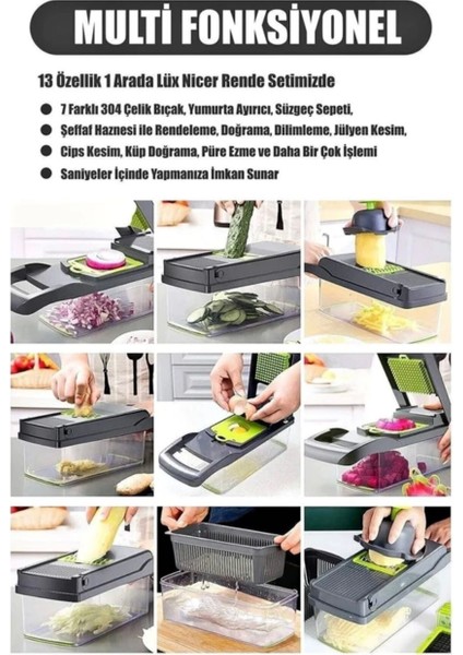 Doğrayıcı Dicer Patates Sebze Küp Rende Mandolin Dilimleyici Jülyen Kesici Mutfak Chopper fırsatları