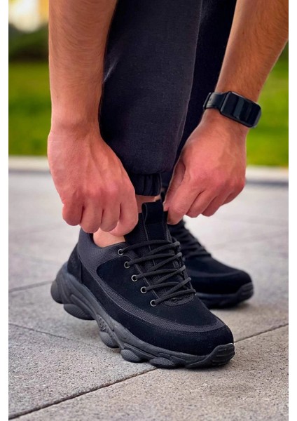 Nrtmsa KB-707 Kuback Siyah Süet Siyah Yüksek Taban Bağcıklı Günlük Erkek Ayakkabı (Numara: 44) fiyatları
