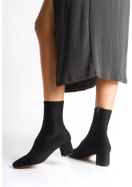 Kadın Lr Fermuarlı Siyah Strech Bot fiyatları