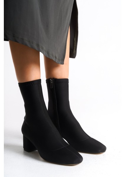 Kadın Lr Fermuarlı Siyah Strech Bot modelleri