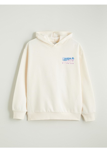 Yeni Sezon Stitch ve Angel Baskılı Kız Çocuk Kalın Sweatshirt fiyatları