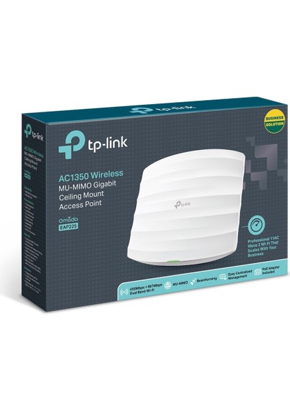 Tp-Lınk Omada EAP225 AC1350MBPS 1port Poe 5dbı Dualband Indoor Tavan Tipi Access Poınt