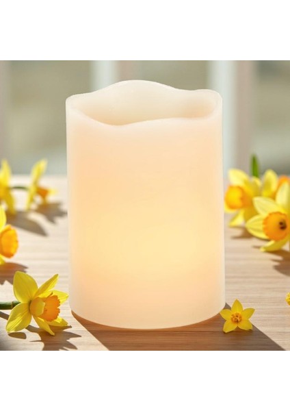 Pilli LED Işıklı Dumansız Mum Tealight 2'li Set Dekoratif Fonksiyonel Ev Ofis & Yeni Yıl Hediyesi fiyatları