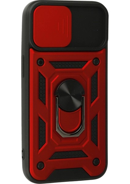 Iphone 15 Kılıf Pars Lens Yüzüklü Silikon - Kırmızı fiyatları