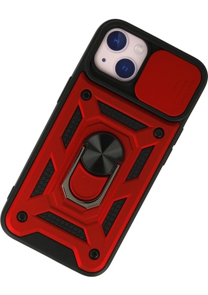 Iphone 15 Kılıf Pars Lens Yüzüklü Silikon - Kırmızı modelleri