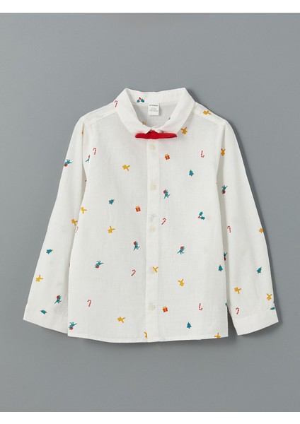 Yeni Sezon Baskılı Uzun Kollu Erkek Çocuk Gömlek
