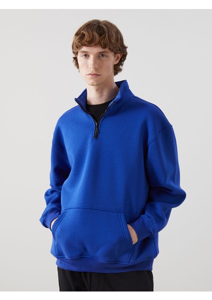 Yeni Sezon Dik Yaka Erkek Sweatshirt