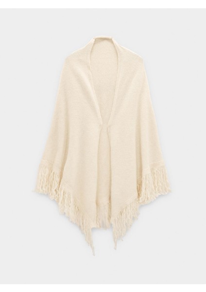 Püsküllü Yün Karışımlı Uzun Giyilebilir Şal fiyatları