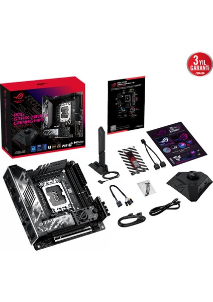 Asus Rog Strıx Z890-I Gamıng Wıfı 2x Ddr5 Dp/hdmı 2x M.2 1x 2.5glan/wıfı7/bt Usb3.2 1851P Anakart
