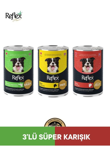 Plus Köpek Maması 3'lü Süper Karışık Set