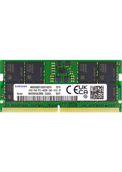 Samsung 16GB 4800MHZ Ddr5 Notebook Ram Bulk M425R2GA3BB0-CQK