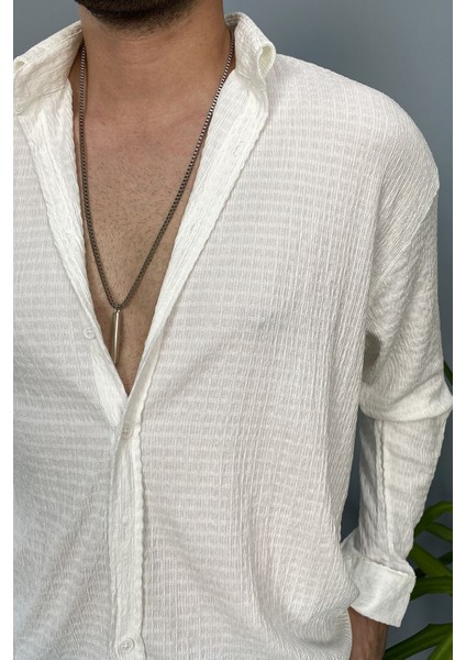 Kırinkıl Kumaş Oversize Yumuşak Dokulu Mavi Gömlek modelleri