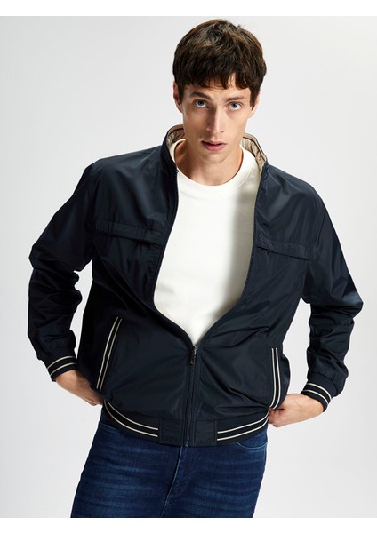 Yeni Sezon Dik Yaka Çift Taraflı Erkek Ceket