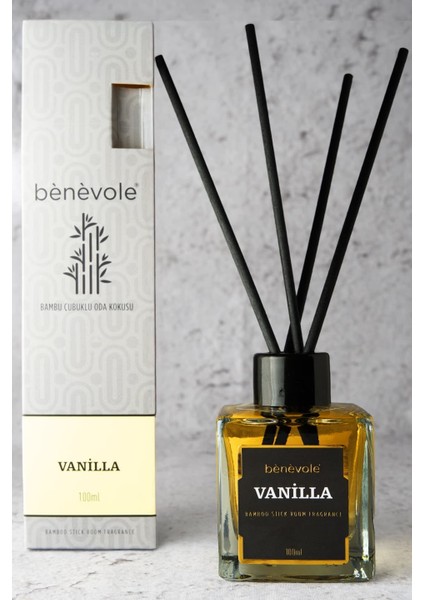 Vanilla Bambu Çubuklu Oda Kokusu 100 ml / Vanilya, Hindistan Cevizi ve Amber Notaları modelleri