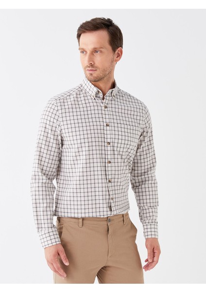 Yeni Sezon Regular Fit Uzun Kollu Ekose Erkek Gömlek