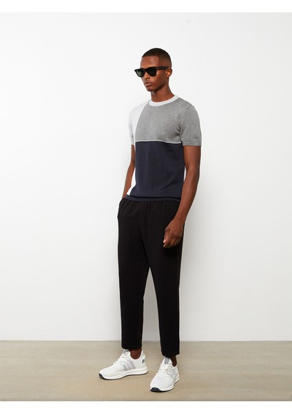 Yeni Sezon Bisiklet Yaka Kısa Kollu Renk Bloklu Erkek Triko Kazak fiyatları