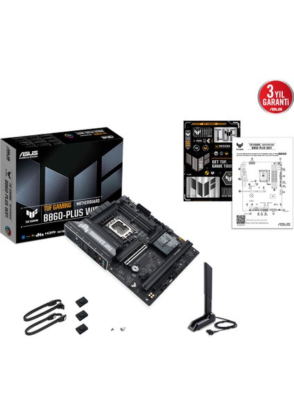 Asus Tuf Gamıng B860-PLUS Wıfı 4x Ddr5 Dp/hdmı 3x M.2 1x 2.5glan/wıfı7/bt Usb3.2 1851P Anakart